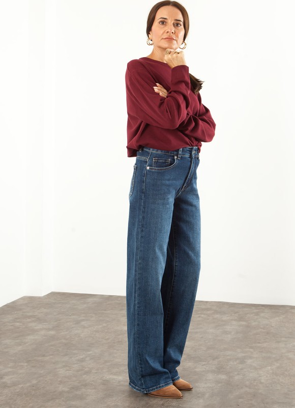Jeans Pata Ancha Mujer | Vaqueros Wide Leg | Premonición.online