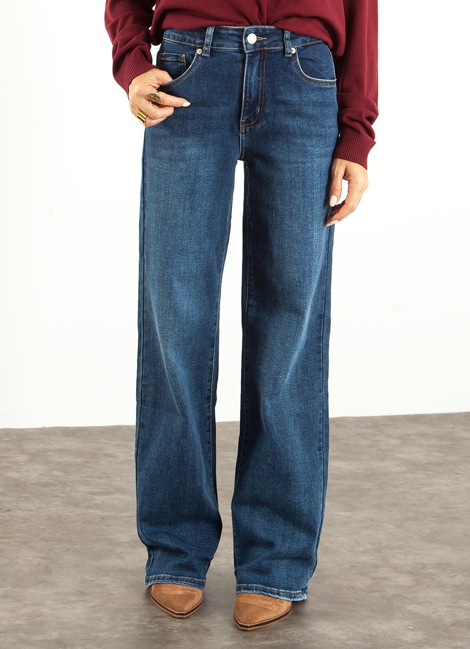 Jeans Pata Ancha Mujer | Vaqueros Wide Leg | Premonición.online