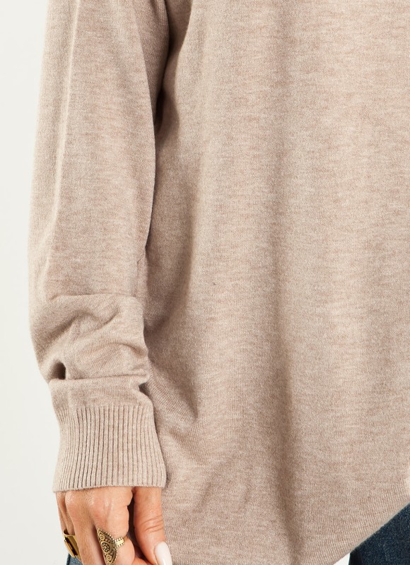 Jersey Oversize Cuello Perkins Mujer | 17€ | Premonición.online