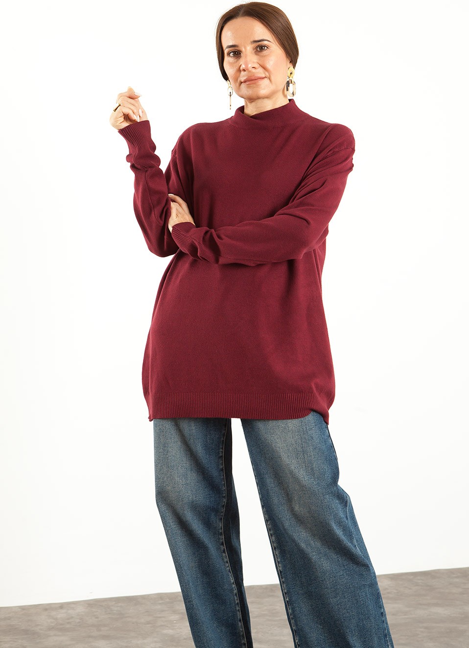 Jersey Oversize Cuello Perkins Mujer | 17€ | Premonición.online