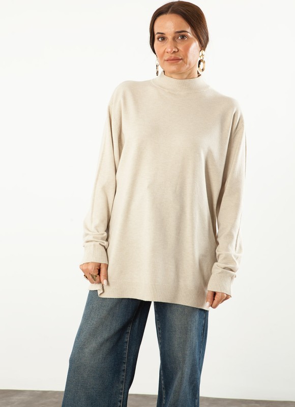 Jersey Oversize Cuello Perkins Mujer | 17€ | Premonición.online
