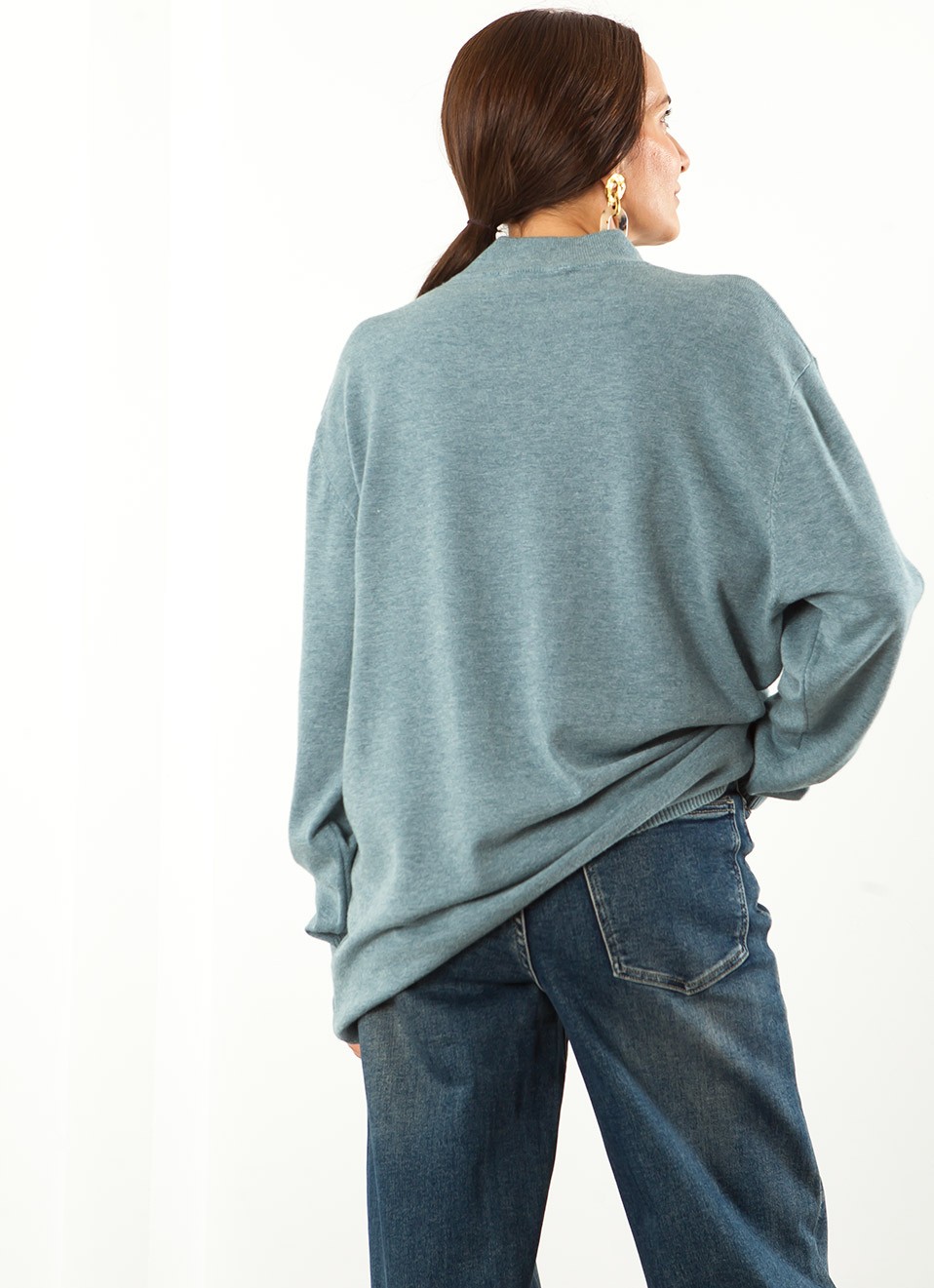 Jersey Oversize Cuello Perkins Mujer | 17€ | Premonición.online