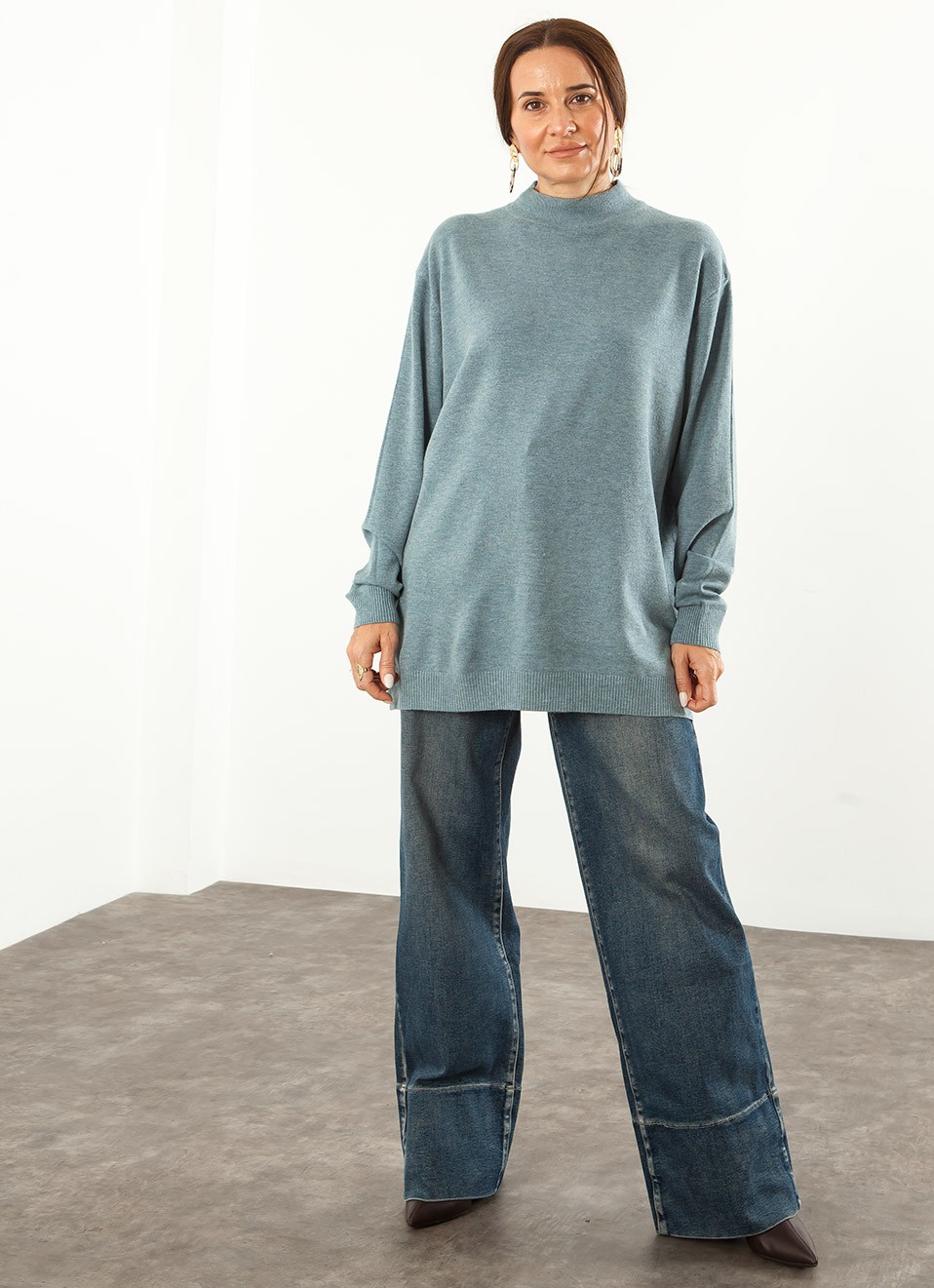 Jersey Oversize Cuello Perkins Mujer | 17€ | Premonición.online