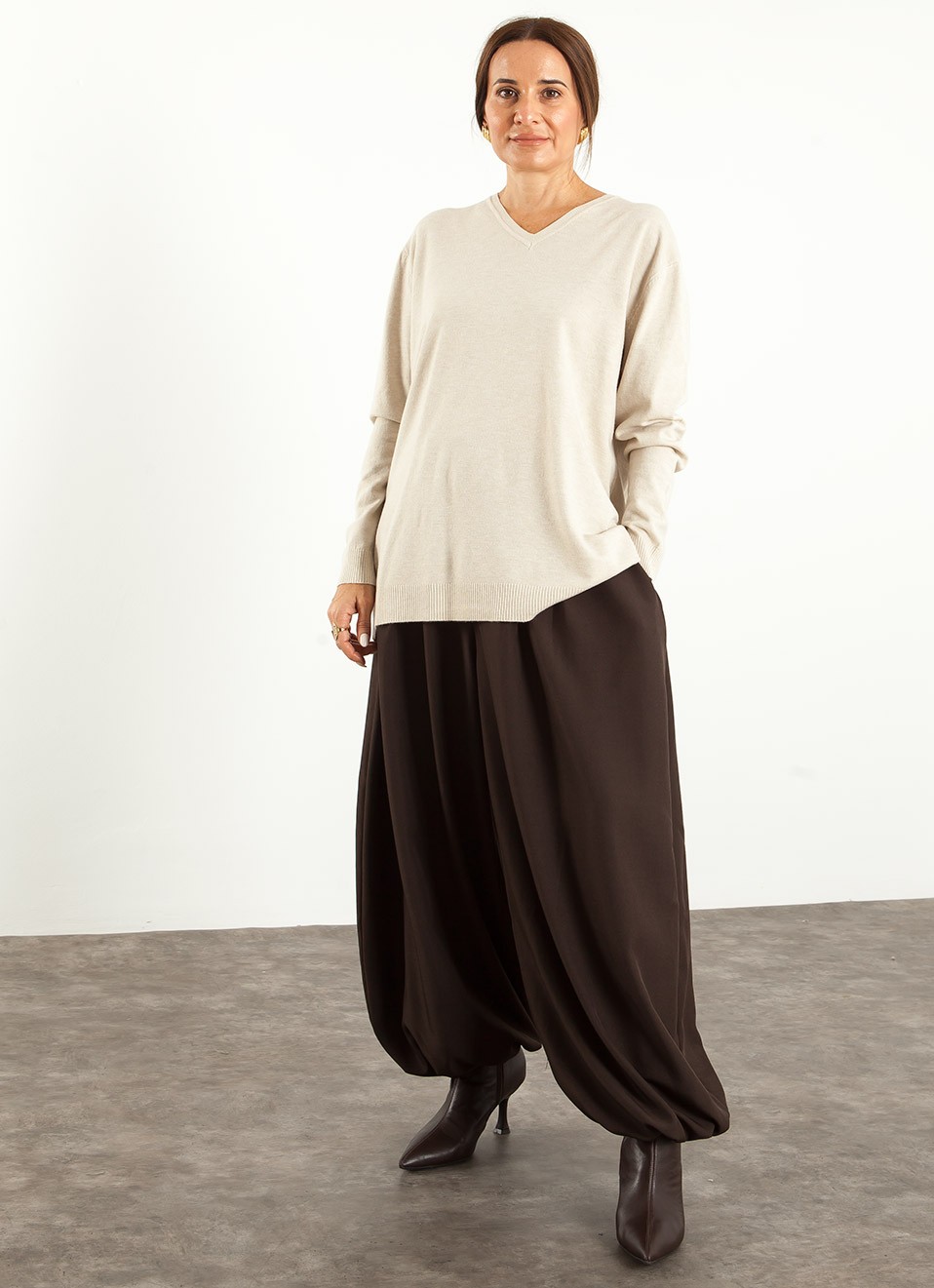 Jersey Oversize Cuello Pico Mujer | 7 Colores | Premonición.online