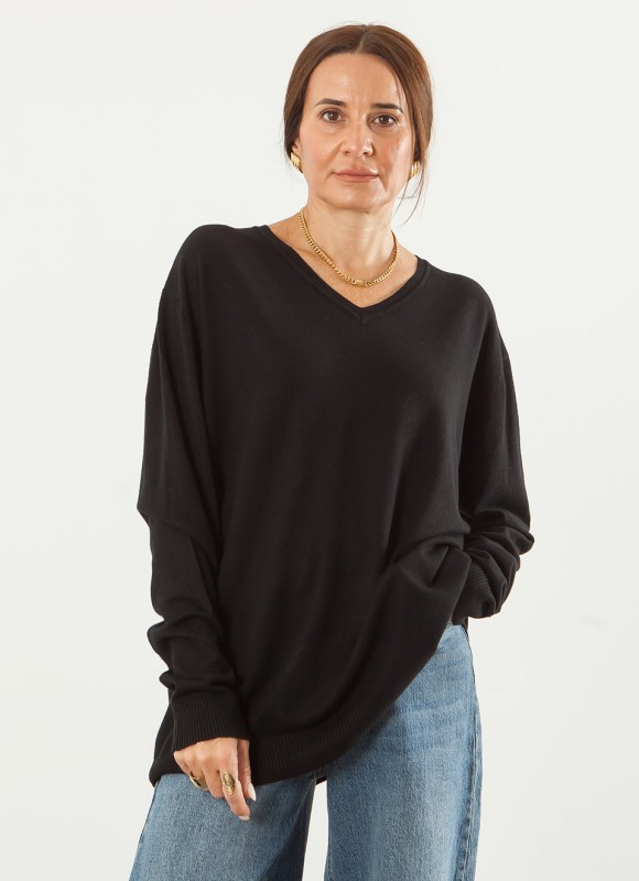 Jersey Oversize Cuello Pico Mujer | 7 Colores | Premonición.online