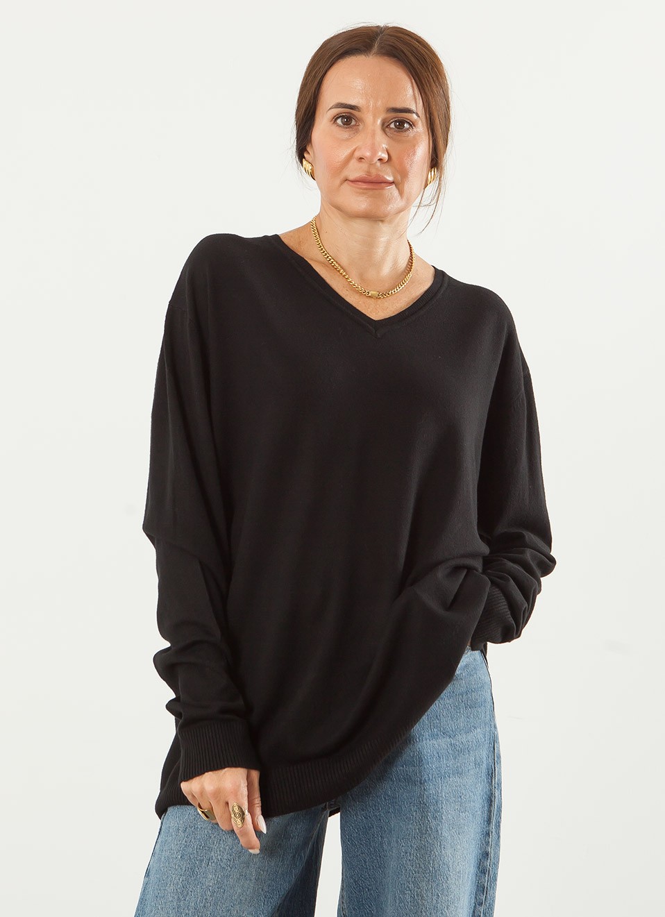 Jersey Oversize Cuello Pico Mujer | 7 Colores | Premonición.online