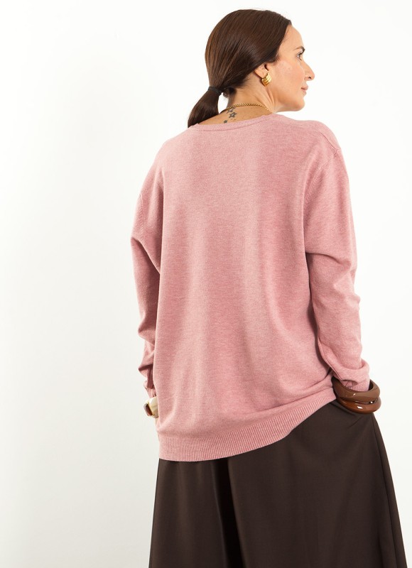 Jersey Oversize Cuello Pico Mujer | 7 Colores | Premonición.online