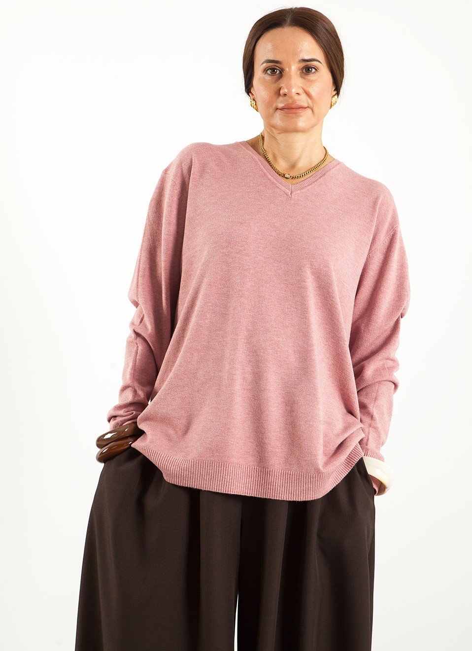 Jersey Oversize Cuello Pico Mujer | 7 Colores | Premonición.online