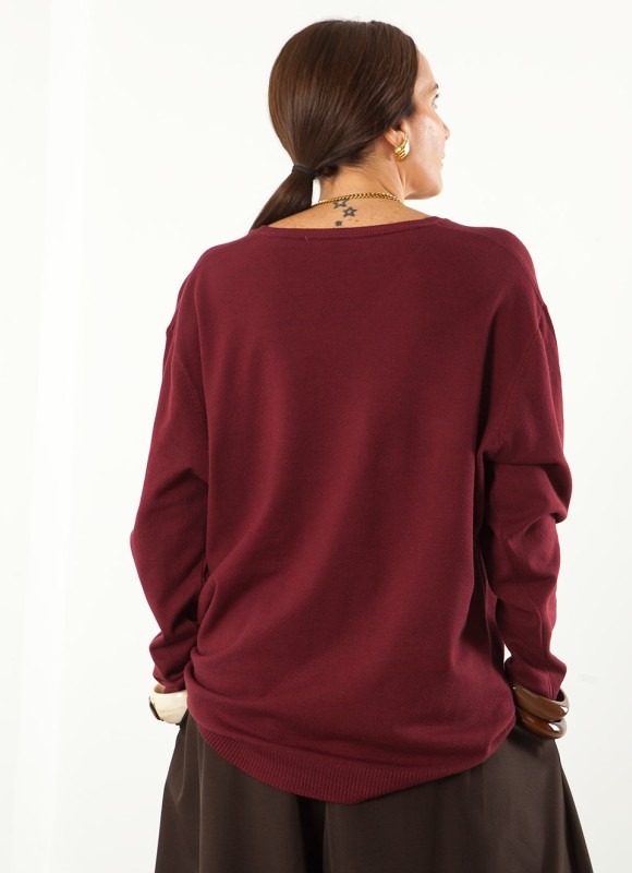 Jersey Oversize Cuello Pico Mujer | 7 Colores | Premonición.online