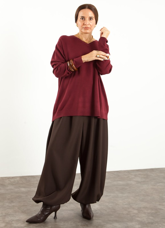 Jersey Oversize Cuello Pico Mujer | 7 Colores | Premonición.online