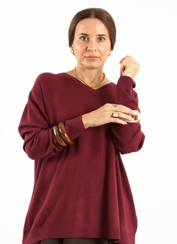 Jersey Oversize Cuello Pico Mujer | 7 Colores | Premonición.online