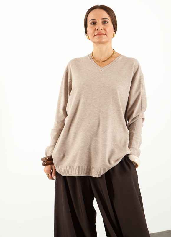 Jersey Oversize Cuello Pico Mujer | 7 Colores | Premonición.online