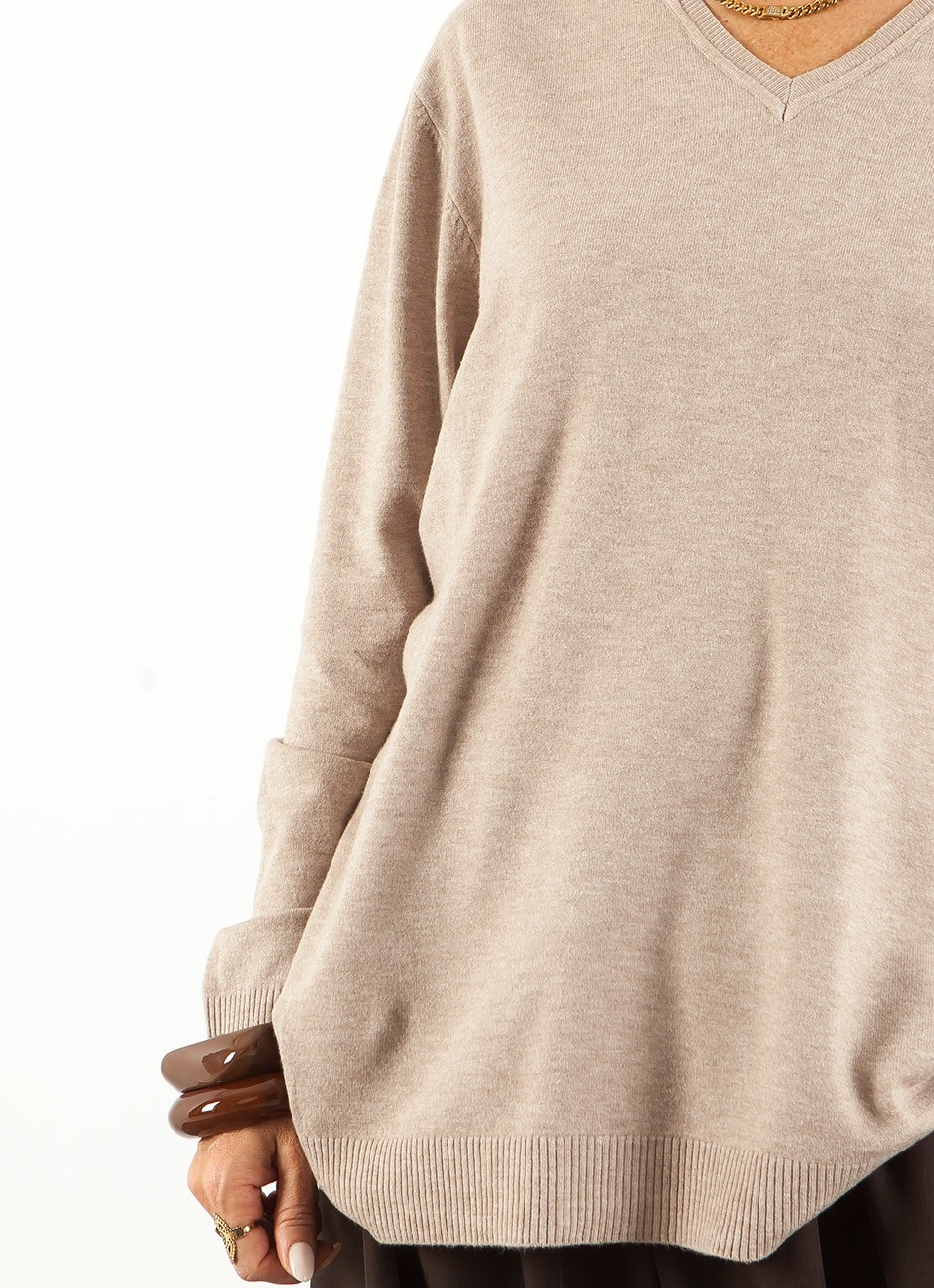 Jersey Oversize Cuello Pico Mujer | 7 Colores | Premonición.online