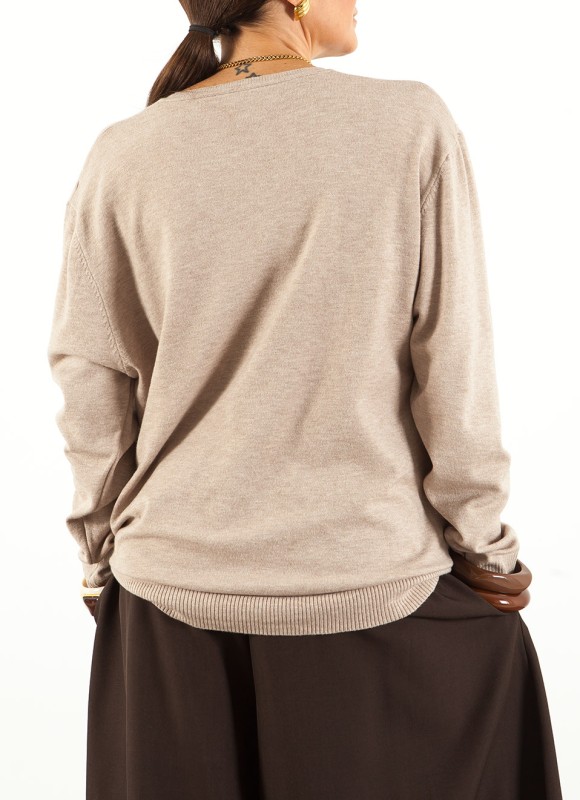 Jersey Oversize Cuello Pico Mujer | 7 Colores | Premonición.online