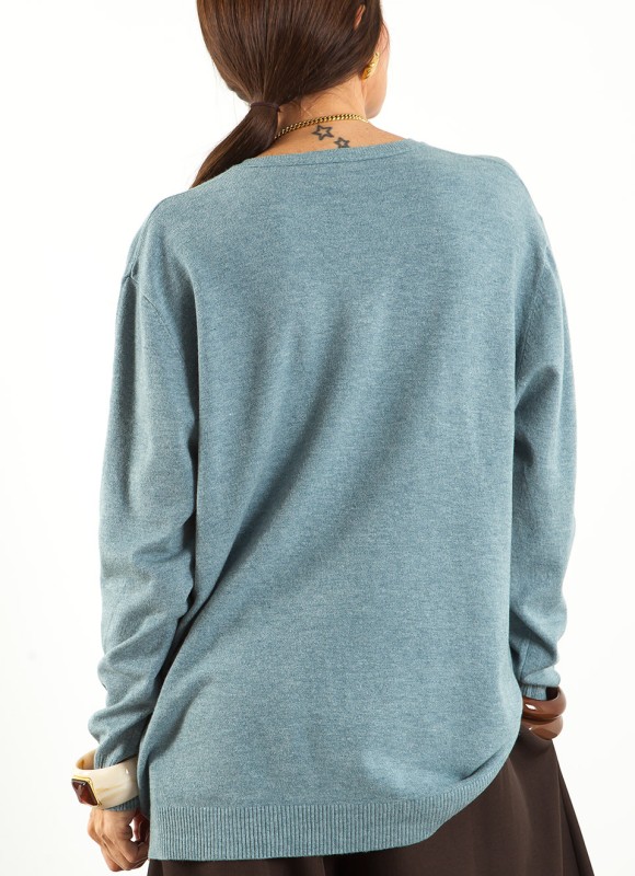 Jersey Oversize Cuello Pico Mujer | 7 Colores | Premonición.online