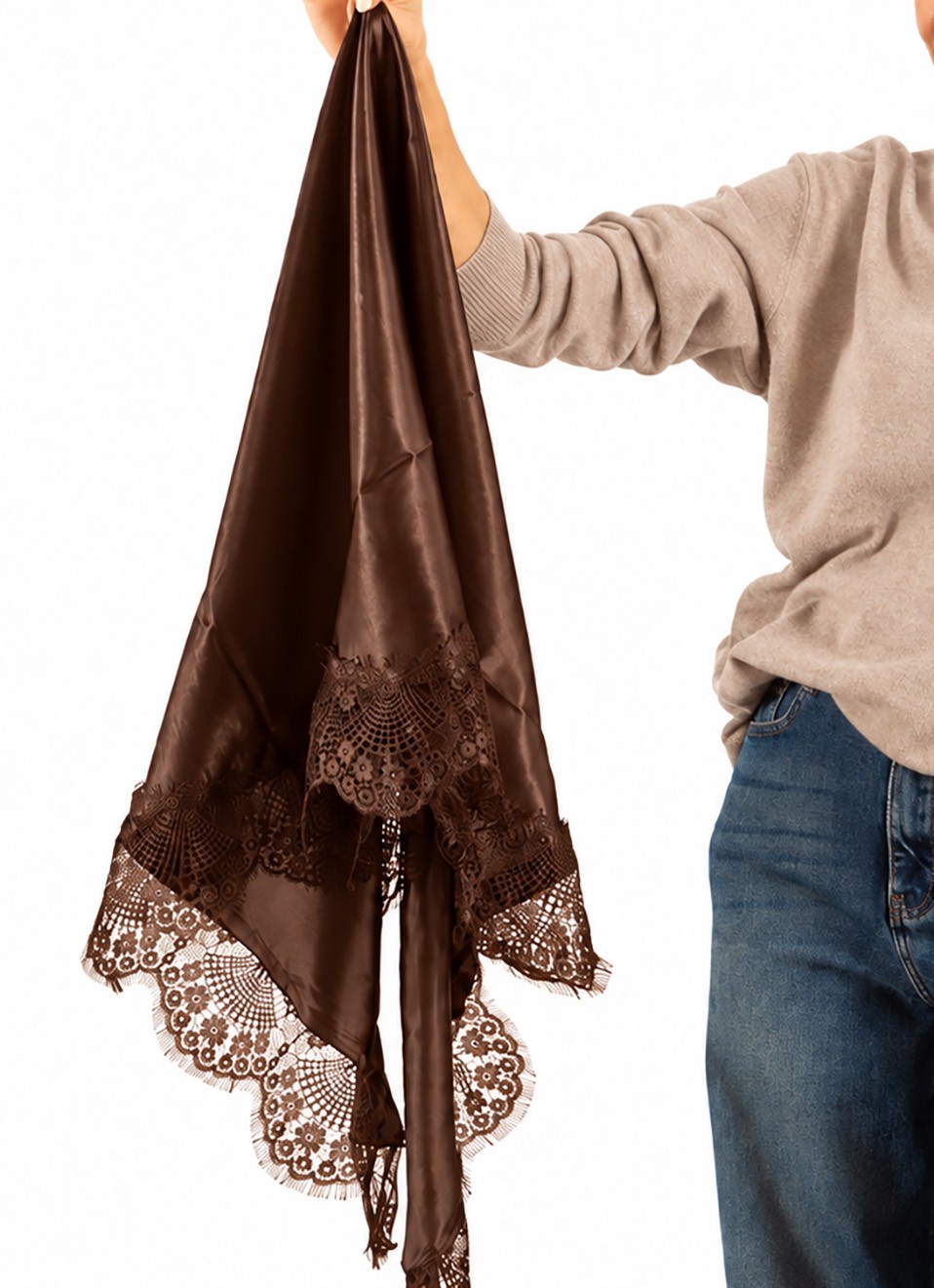 Pañuelo Satinado Crochet para Cintura Mujer | Premonición.online