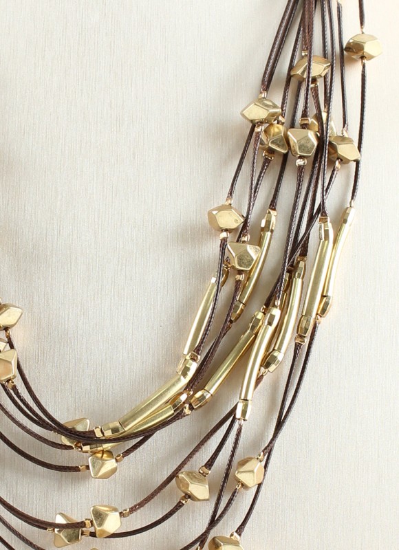Collar piezas doradas