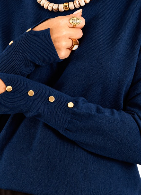 Jersey con Botones Dorados Mujer | Elegante | Premonición.online
