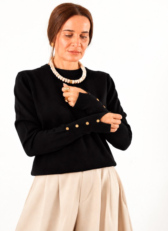 Jersey con Botones Dorados Mujer | Elegante | Premonición.online