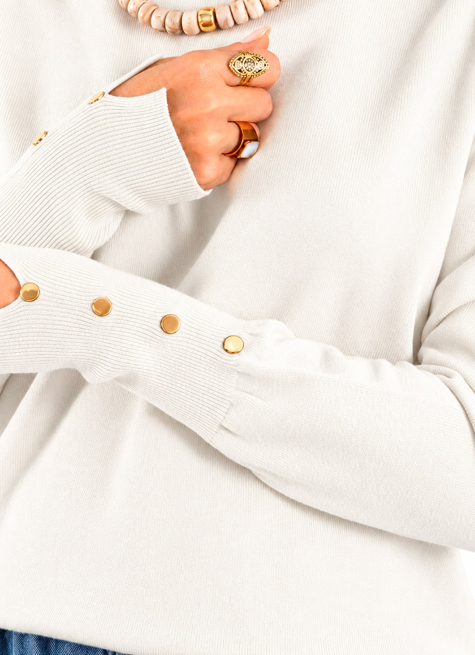Jersey con Botones Dorados Mujer | Elegante | Premonición.online