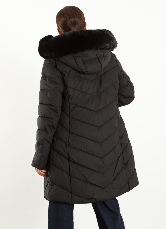 Abrigo Acolchado Mujer Beige, Negro y Vino | Premonición.online