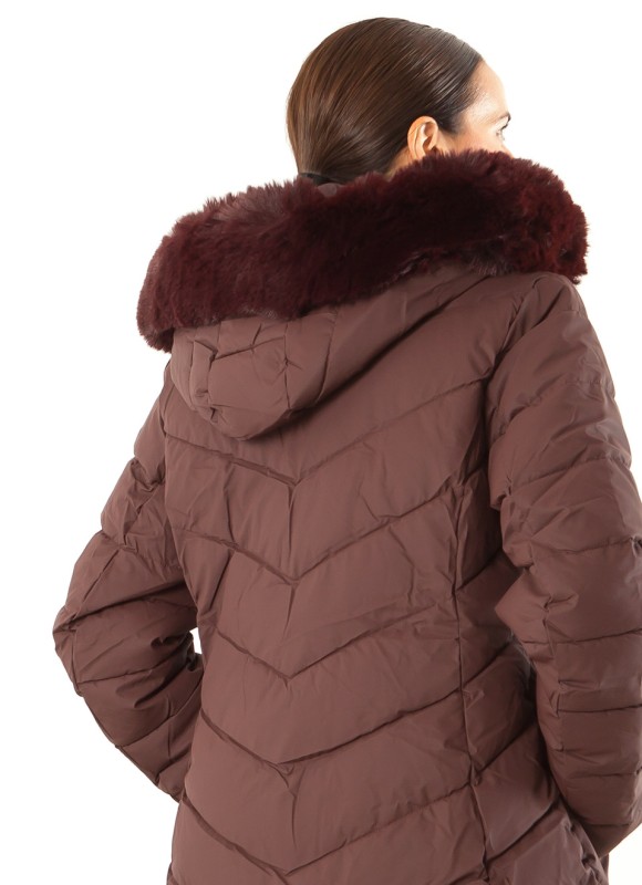 Abrigo Acolchado Mujer Beige, Negro y Vino | Premonición.online
