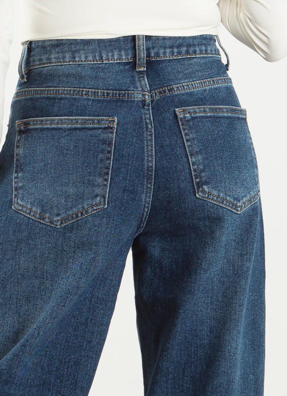 Jeans Balloon con Dobladillo para Mujer | Premonición.online