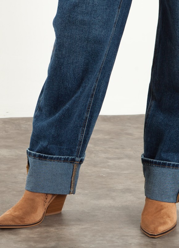 Jeans Balloon con Dobladillo para Mujer | Premonición.online
