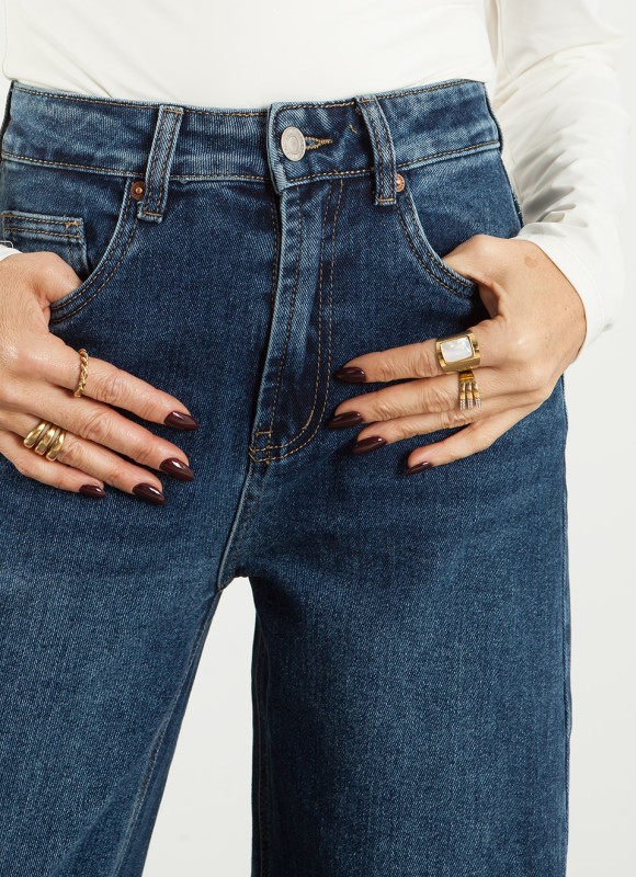 Jeans Balloon con Dobladillo para Mujer | Premonición.online