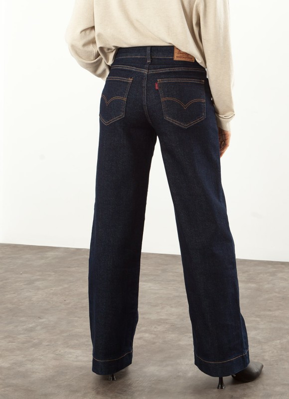 Jeans Wide Leg Azul Intenso para Mujer | Premonición.online