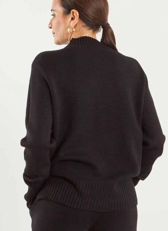 Conjunto de Punto Cuello Perkins Tacto Suave Mujer | Premonición.online