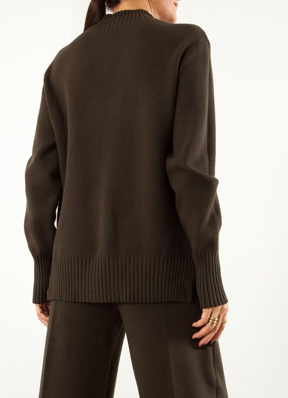 Conjunto de Punto Cuello Perkins Tacto Suave Mujer | Premonición.online