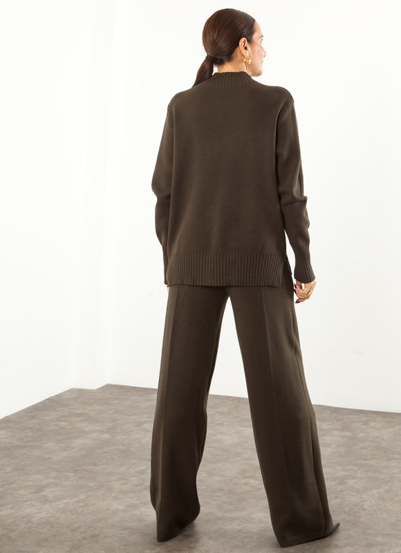 Conjunto de Punto Cuello Perkins Tacto Suave Mujer | Premonición.online