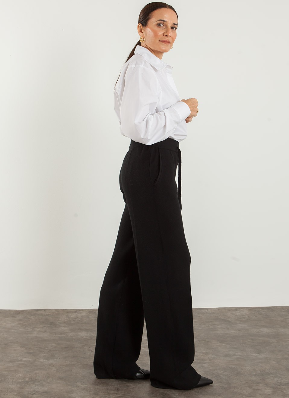 Pantalón de Punto Pata Ancha para Mujer | Premonición.online