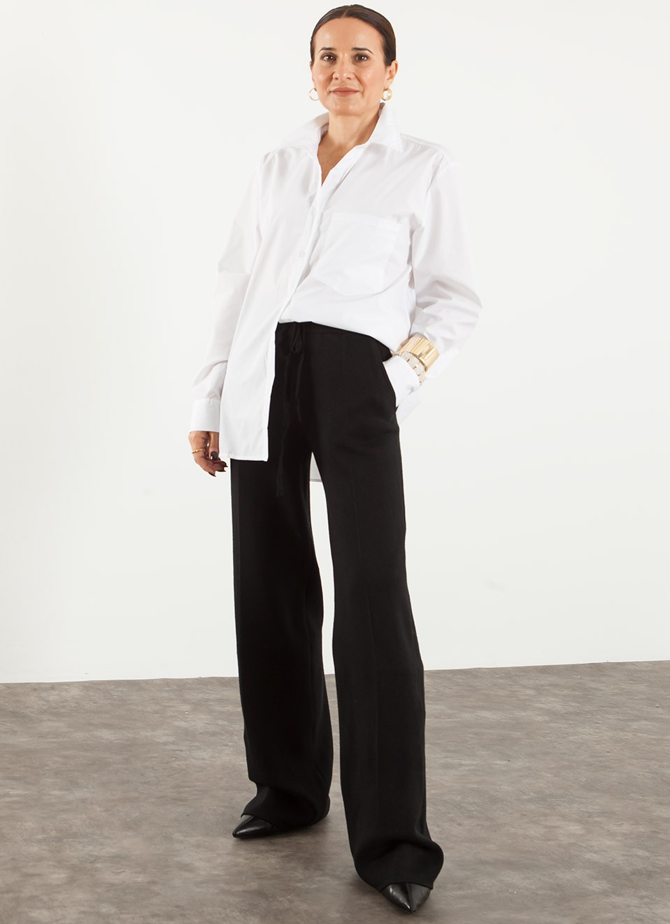 Pantalón de Punto Pata Ancha para Mujer | Premonición.online