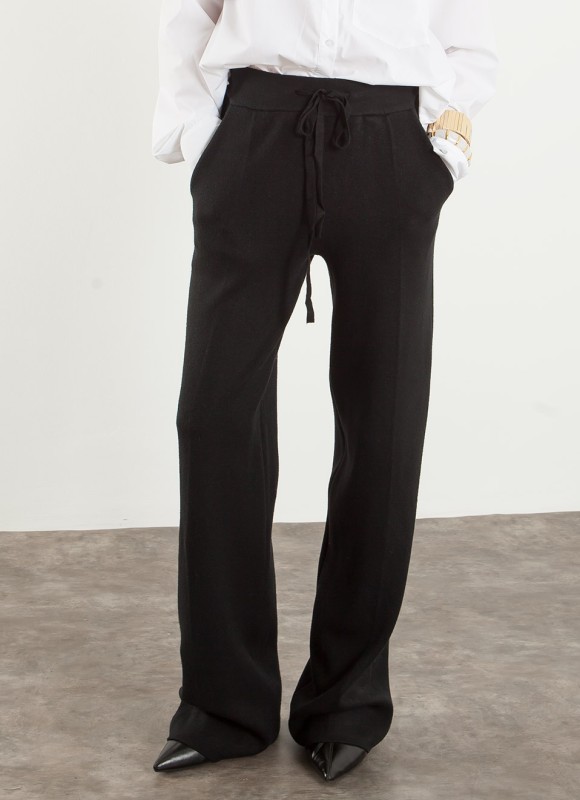 Pantalón de Punto Pata Ancha para Mujer | Premonición.online