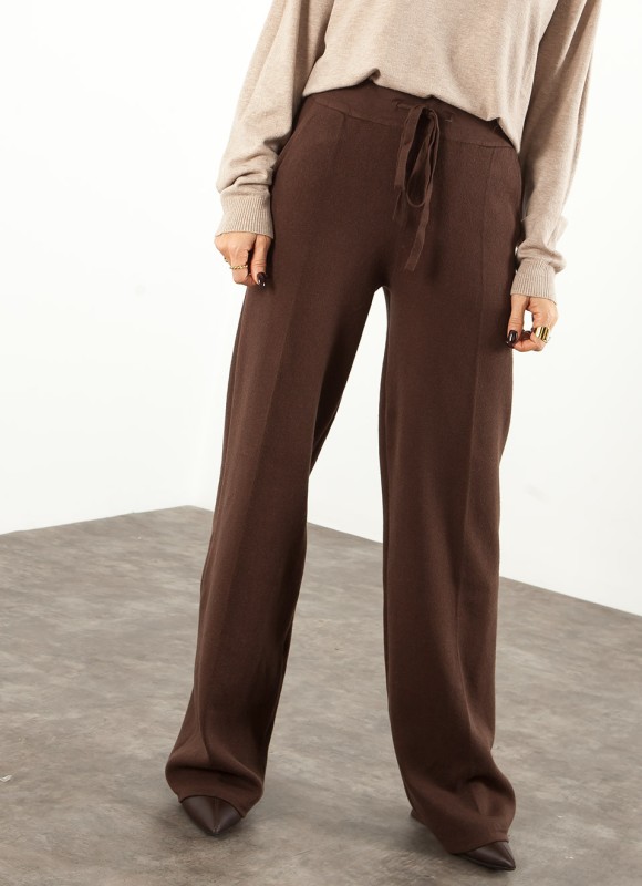 Pantalón de Punto Pata Ancha para Mujer | Premonición.online