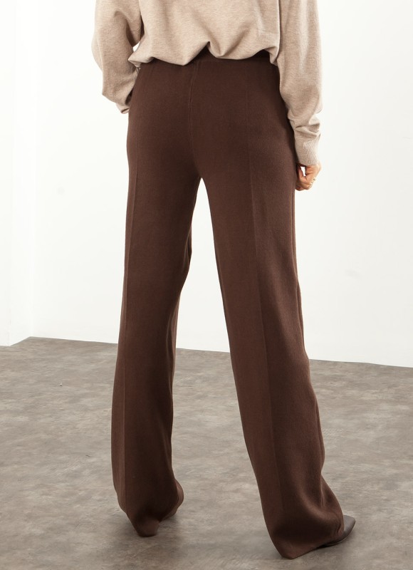 Pantalón de Punto Pata Ancha para Mujer | Premonición.online