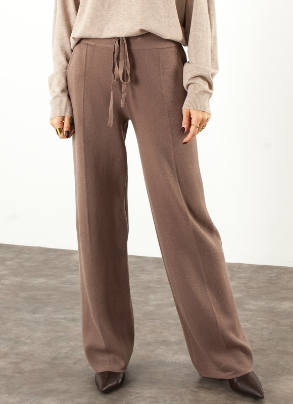 Pantalón de Punto Pata Ancha para Mujer | Premonición.online
