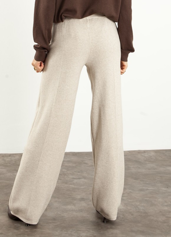 Pantalón de Punto Pata Ancha para Mujer | Premonición.online