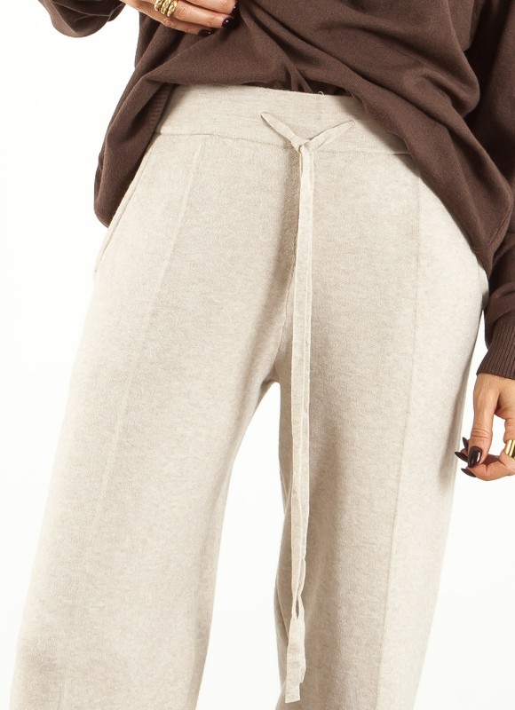 Pantalón de Punto Pata Ancha para Mujer | Premonición.online