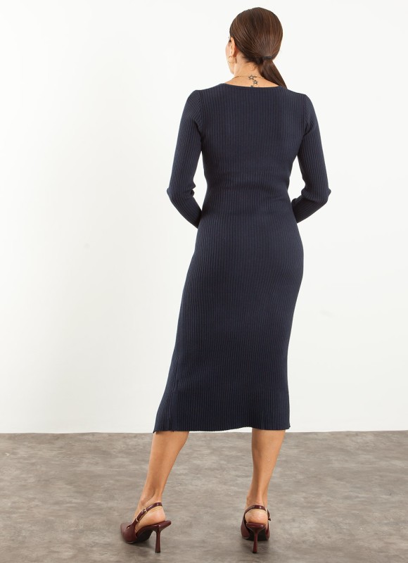 Vestido Midi Canalé para Mujer | Moda Mujer | Premonición.online