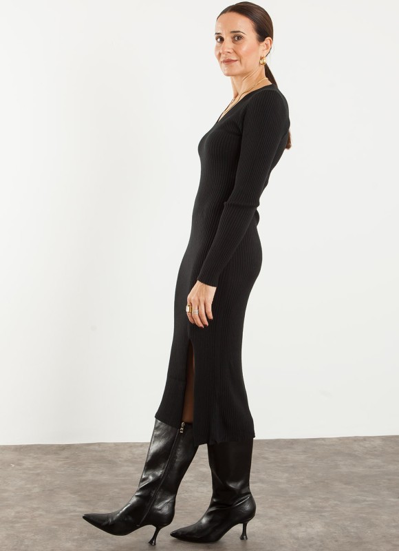 Vestido Midi Canalé para Mujer | Moda Mujer | Premonición.online