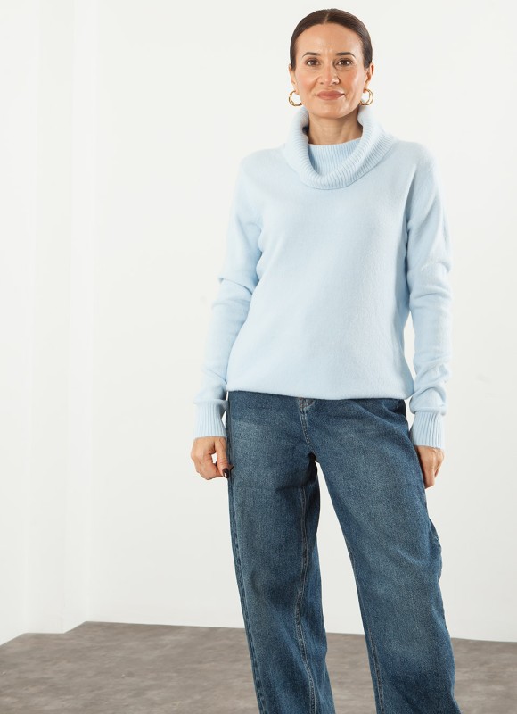 Jersey Cuello Caído Tacto Suave para Mujer | Premonición.online
