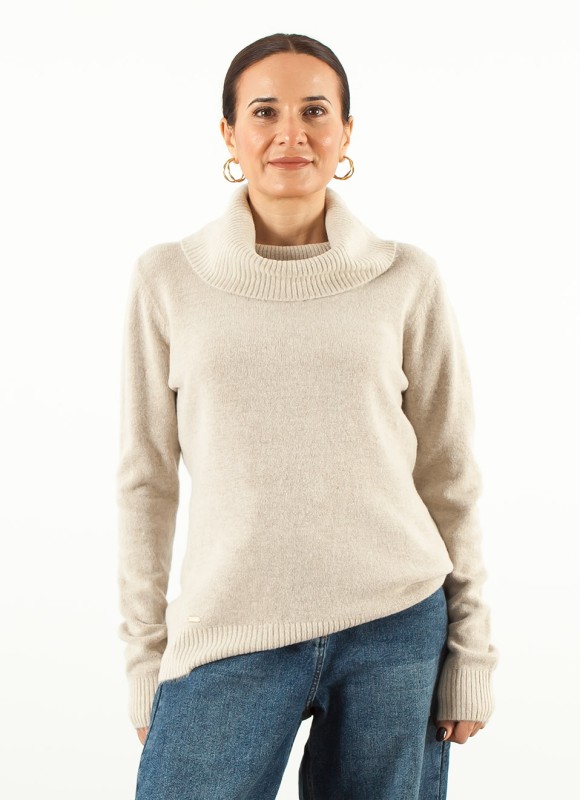 Jersey Cuello Caído Tacto Suave para Mujer | Premonición.online