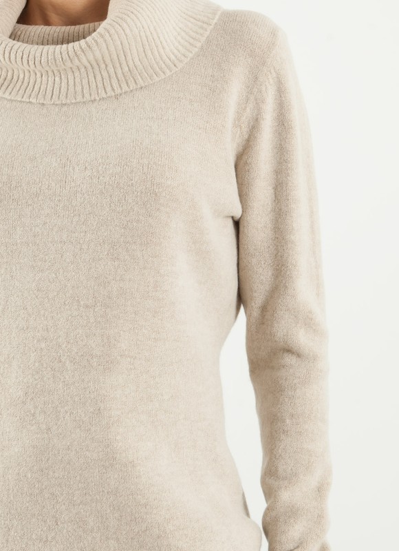 Jersey Cuello Caído Tacto Suave para Mujer | Premonición.online