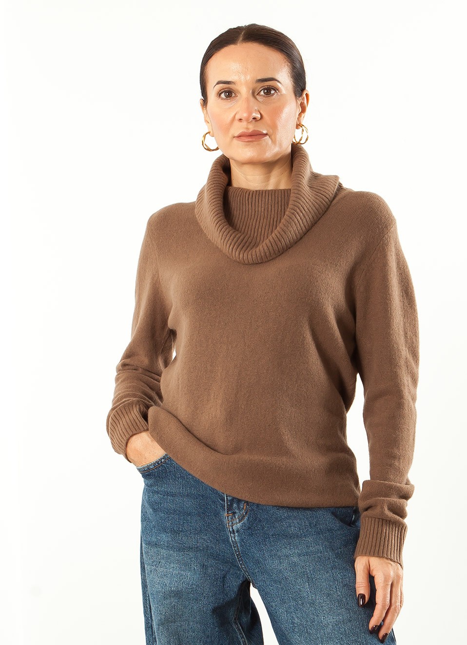 Jersey Cuello Caído Tacto Suave para Mujer | Premonición.online
