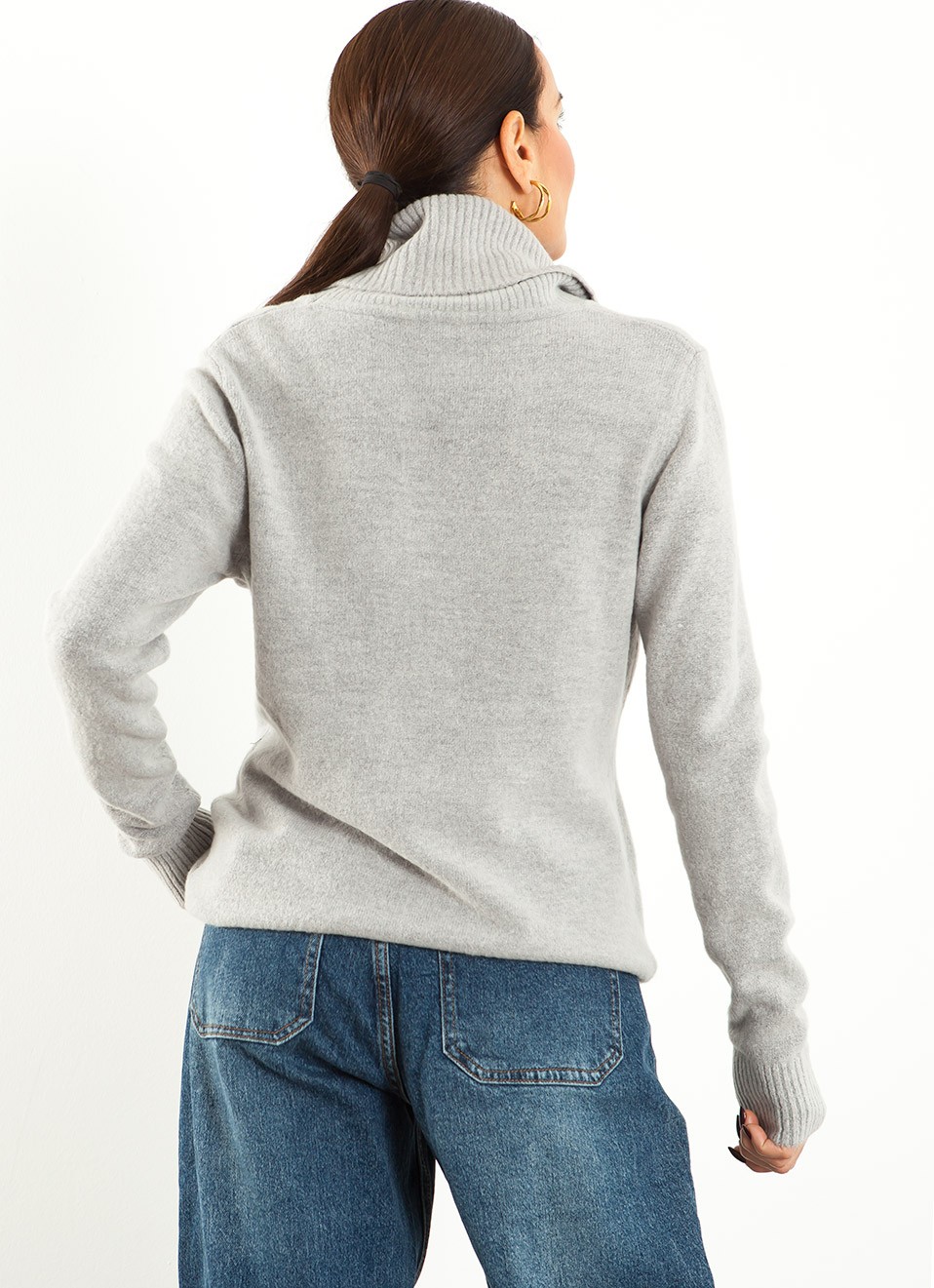 Jersey Cuello Caído Tacto Suave para Mujer | Premonición.online