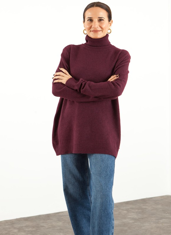 Jersey Básico Cuello Alto Tacto Suave Mujer | 17€ | Premonición.online