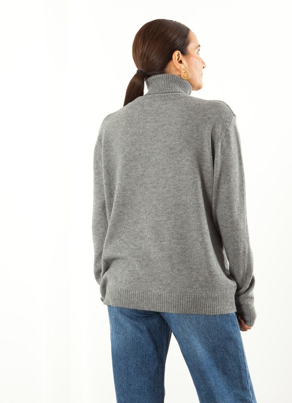 Jersey Básico Cuello Alto Tacto Suave Mujer | 17€ | Premonición.online